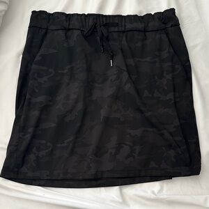 Hilary Radley Black Camouflage Mini Skirt